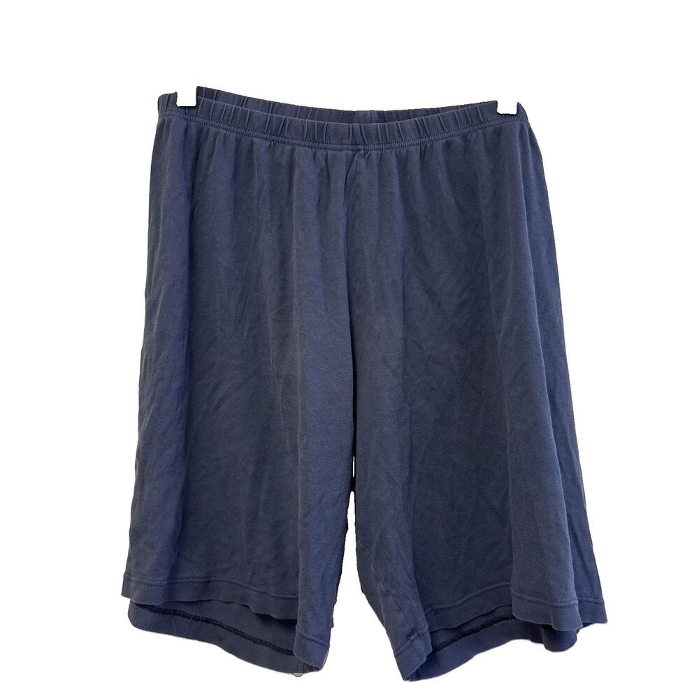 Calida Women Lounge Sleep Shorts Blue shorts Elastic Waist 34X8” XL Fading